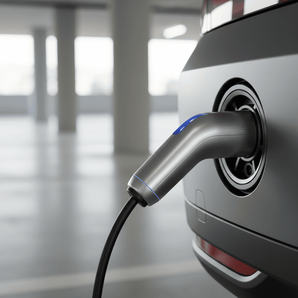 Type 2 EV charging connector detail